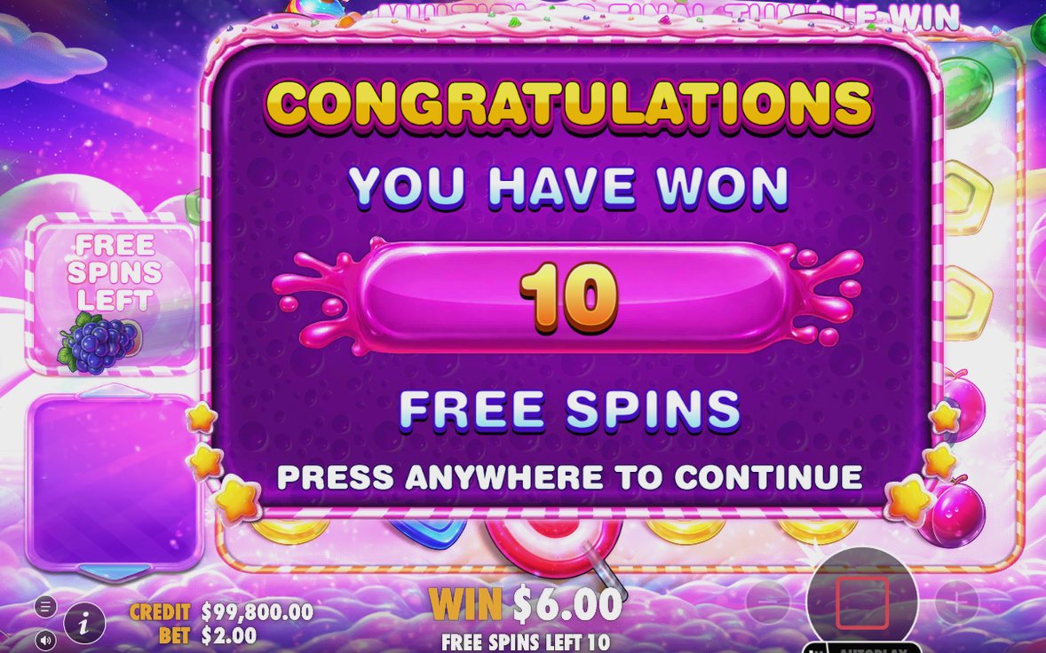 Free Spins round running on the 6x5 grid